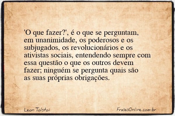 Frase de Leon Tolstoi