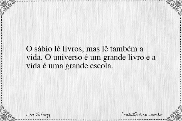 Frase de Lin Yutang