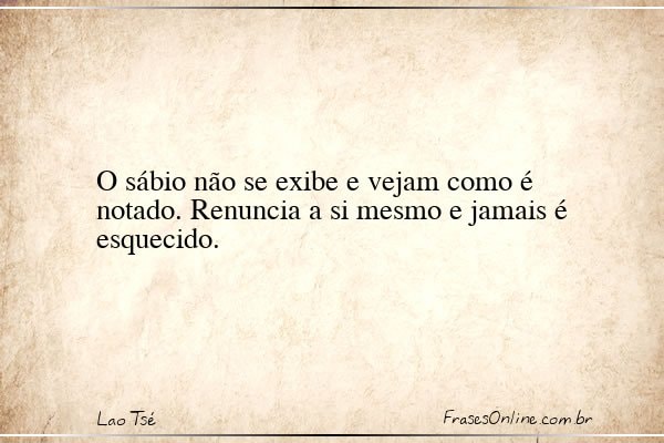 Frase de Lao Tsé