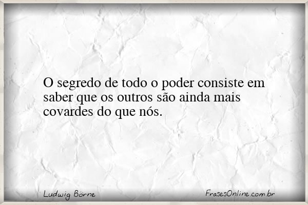 Frase de Ludwig Börne