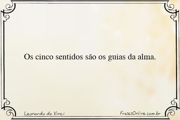 Frase de Leonardo da Vinci
