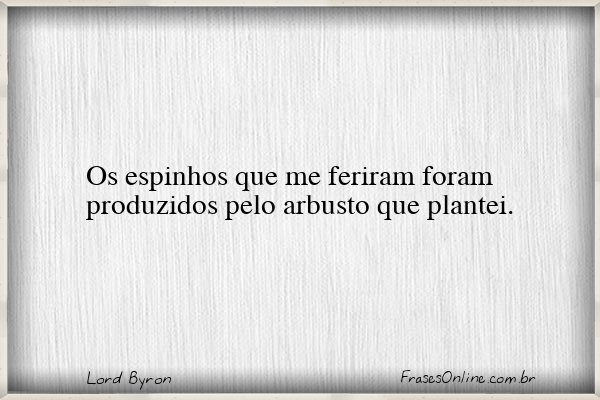 Frase de Lord Byron