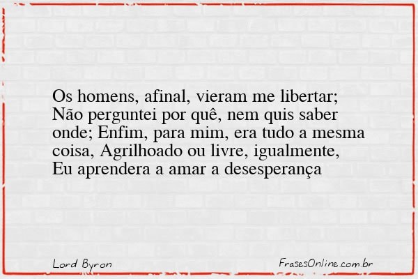 Frase de Lord Byron