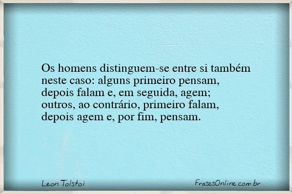 Frase de Leon Tolstoi
