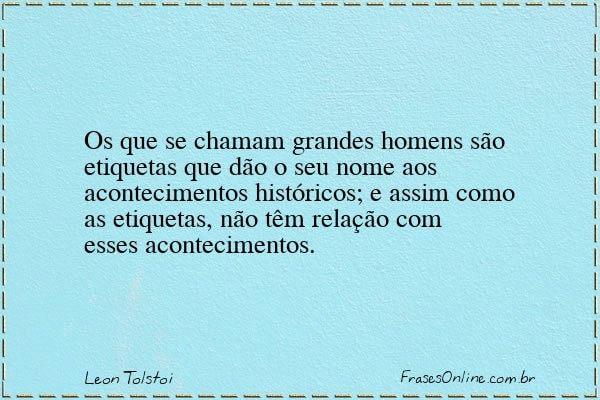 Frase de Leon Tolstoi