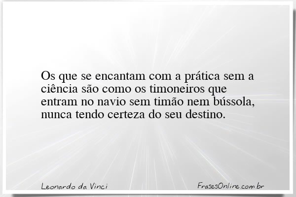 Frase de Leonardo da Vinci