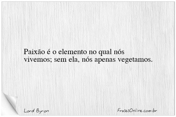 Frase de Lord Byron