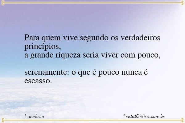 Frase de Lucrécio