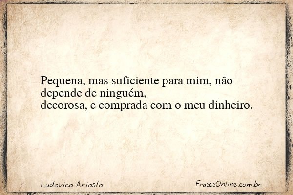 Frase de Ludovico Ariosto