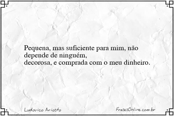 Frase de Ludovico Ariosto