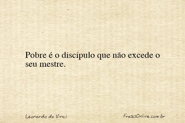 Frase de Leonardo da Vinci