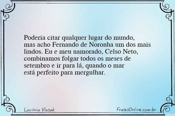 Frase de Lavínia Vlasak