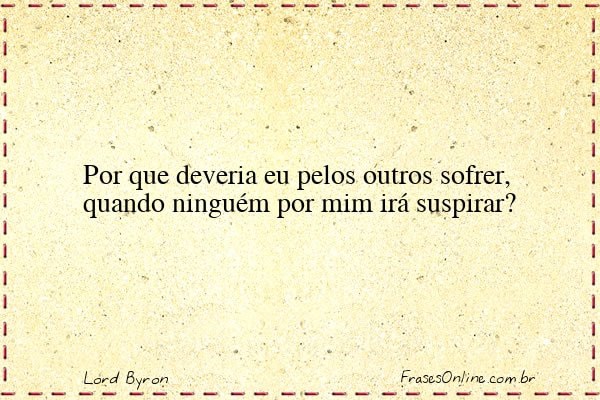 Frase de Lord Byron