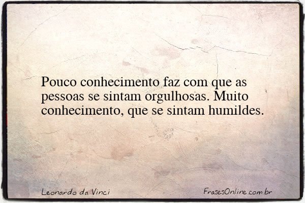 Frase de Leonardo da Vinci