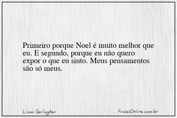 Frase de Liam Gallagher