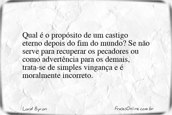 Frase de Lord Byron
