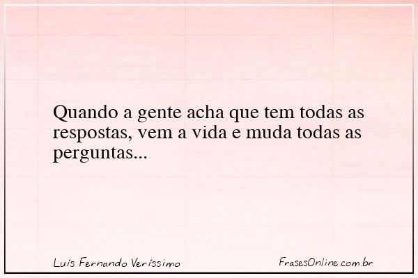 Frase de Luís Fernando Veríssimo