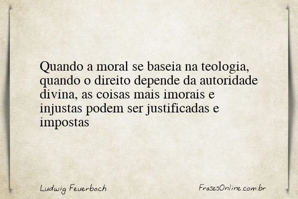 Frase de Ludwig Feuerbach