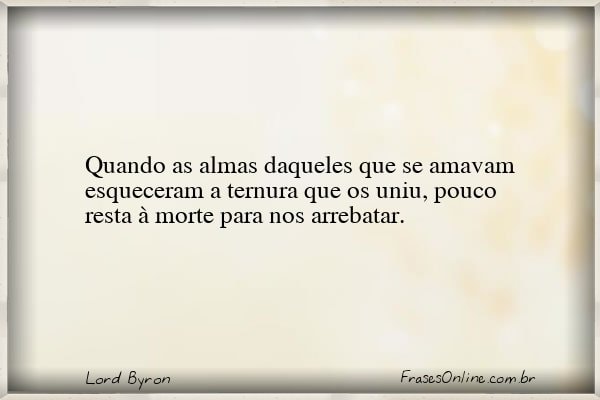 Frase de Lord Byron