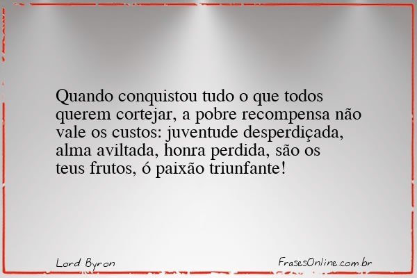Frase de Lord Byron