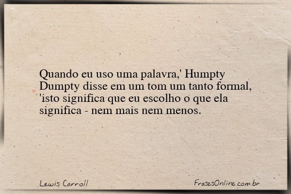 Frase de Lewis Carroll