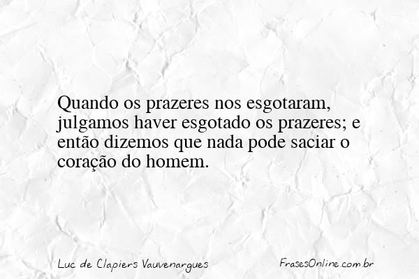 Frase de Luc de Clapiers Vauvenargues