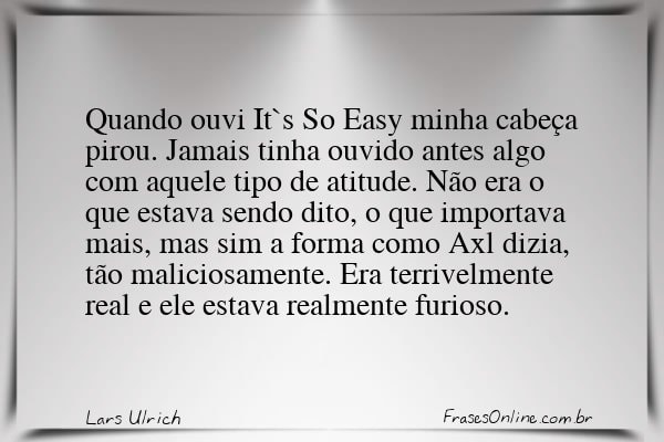 Frase de Lars Ulrich