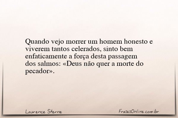 Frase de Laurence Sterne