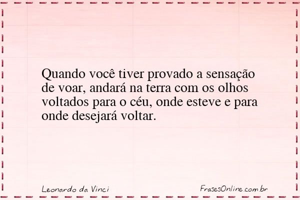 Frase de Leonardo da Vinci