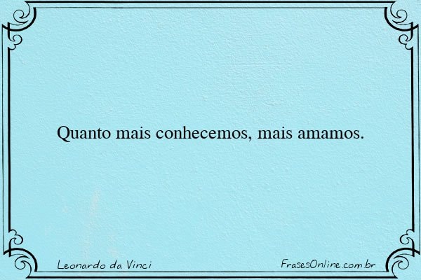 Frase de Leonardo da Vinci