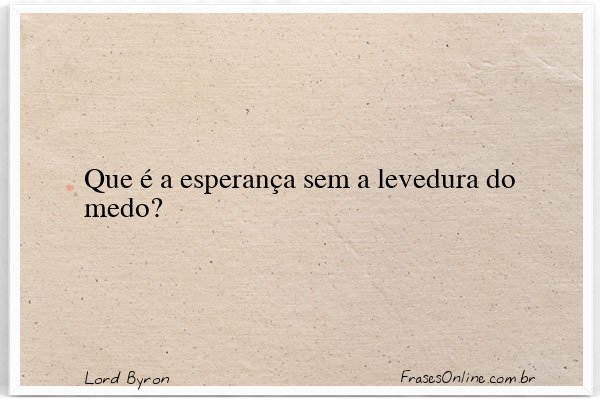 Frase de Lord Byron