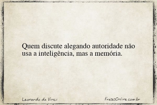 Frase de Leonardo da Vinci