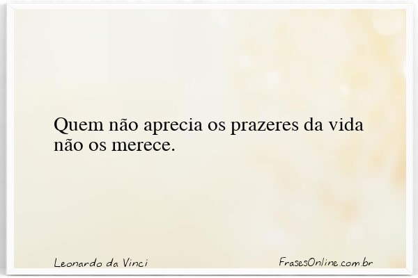Frase de Leonardo da Vinci