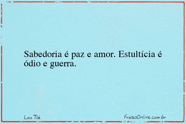 Frase de Lao Tsé