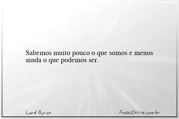 Frase de Lord Byron