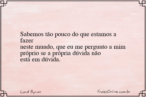Frase de Lord Byron