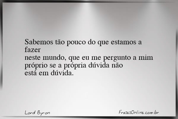 Frase de Lord Byron