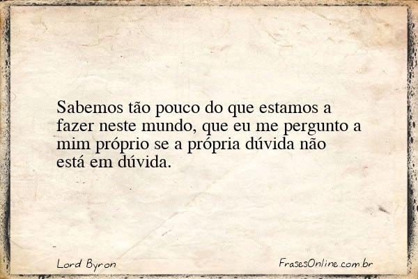 Frase de Lord Byron