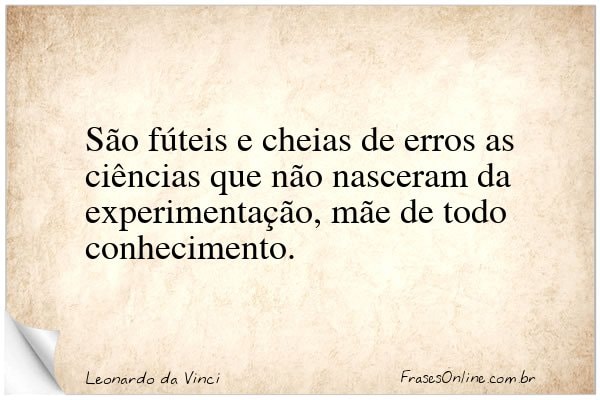 Frase de Leonardo da Vinci