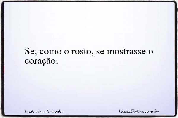 Frase de Ludovico Ariosto