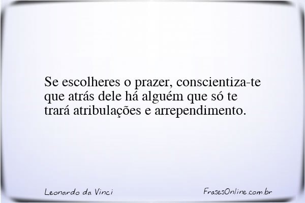 Frase de Leonardo da Vinci