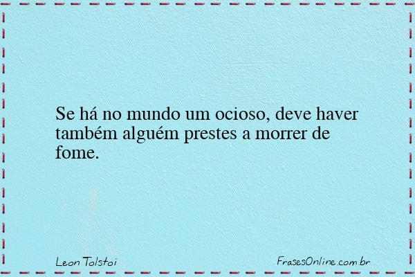 Frase de Leon Tolstoi