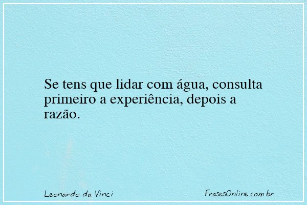 Frase de Leonardo da Vinci