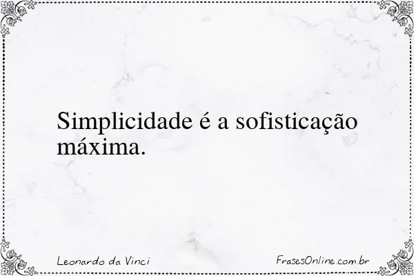 Frase de Leonardo da Vinci