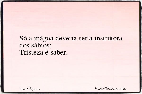 Frase de Lord Byron