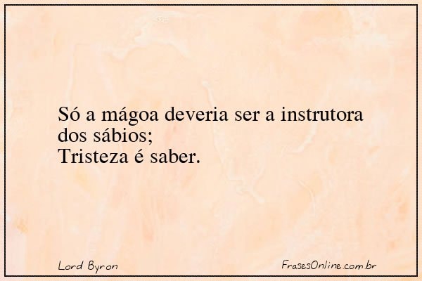 Frase de Lord Byron