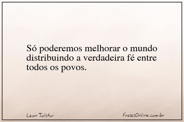 Frase de Leon Tolstoi