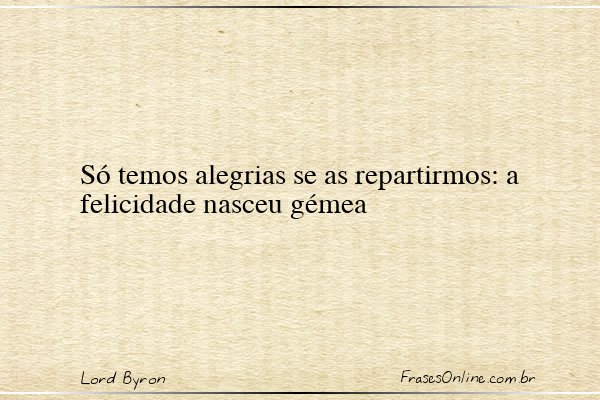 Frase de Lord Byron