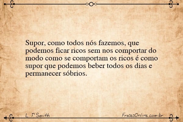 Frase de L. P. Smith