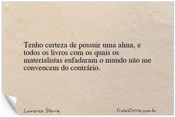 Frase de Laurence Sterne